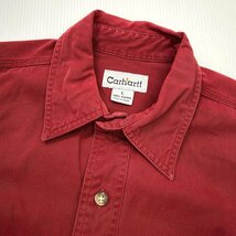 Carhartt カーハート 長袖ワークシャツ シャツジャケット L レッド 赤_画像3