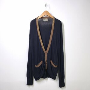 [ man and woman use ]kolor color equipment ornament attaching cardigan 1 navy navy blue 