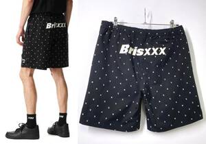 FCRB × GOD SELECTION XXX GAME SHORTS 総柄 ゲームショーツ L ブラック 黒 ショートパンツ ゴッドセレクショントリプルエックス