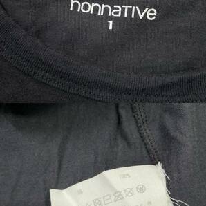 nonnative ノンネイティブ TNP TV TEE 半袖Tシャツ 1 チャコールグレー ロゴ 刺繍 ワンポイントの画像5