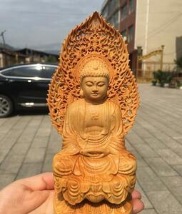 [ finest quality. tree carving ]..... large day ..... sama Buddhist image tree carving ..bda seat image ..... image Buddhism fine art ornament 