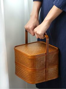  beautiful goods high capacity .. worker handmade bamboo. compilation . present basket picnic. basket present basket 