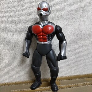 イギリス当時物アメトイ無版権パチモン アベンジャーズ マーベル ソフビ頭部付ポリ製アントマン ジャンボマシンダーneca東映レトロソフビ