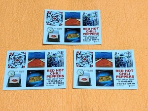  красный * hot * Chile * перец z[ RED HOT CHILI PEPPERS 2007 JAPAN TOUR стикер ]3 шт. комплект 