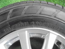 5ER634BB8) 送料無料 2022年製 165/80R13 90/88N LT BluEarth-VAN RY55 夏タイヤ+美品 13インチホイール4本セット　プロボックス_画像4