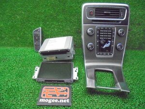 5ER4068ZB4) ボルボ V60 DBA-FB4164T 2011年 純正 ナビゲーションモニター+ユニット+操作パネル+リモコンセット　HWND31358326AA