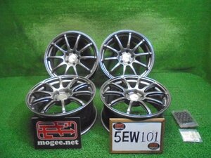 5EW101BA17 ) 送料無料 美品 ADVAN Racing RSⅡ 18インチアルミホイール4本セット 18×8J 114.3×5H +45 ステッカー P1.25ナット付属