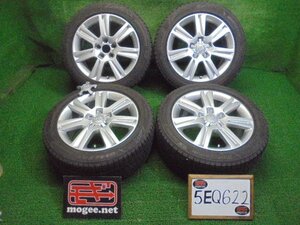 5EQ622AE9) 送料無料 2021年 225/50R17 ブリザックVRX3 スタッドレスタイヤ+アウディ純正17インチホイール4本セット　17×7.5J 112×5H +45