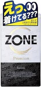 ジェクス 圧倒的解放感【ZONE (ゾーン)】コンドーム プレミアム 5個入【ステルスゼリーαによる、うすさを超える気持ちよさ