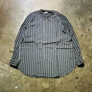 COMME des GARCONS HOMME 80s レーヨンストライプシャツ 1980s コムデギャルソンオム