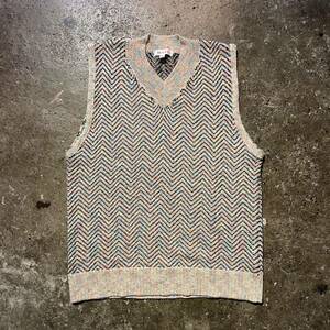 MASU 21AW CANDY LONG KNIT VEST エムエーエスユー 2021AW キャンディ ロング ニット ベスト ウール ヘリンボーン Vネック