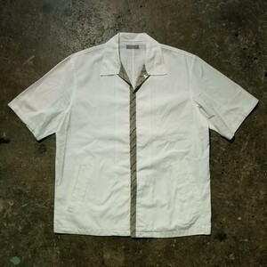 COMME des GARCONS HOMME 00AW 製品洗い加工 バイアスチェック切替シャツ 半袖 2000AW AD2000 コムデギャルソンオム