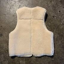 OUR LEGACY REVERSIBLE SHEARLING VEST レザー ボア 48 アワーレガシー リバーシブル シアリングベスト_画像4