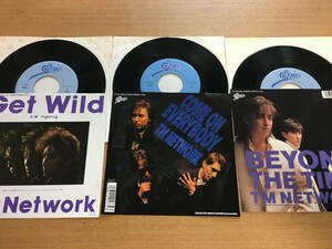 ■TM NETWORK 3枚セット■GET WILD■シティーハンター■COME ON EVERYBODY■BEYOND THE TIME■ガンダム シャア■小室哲哉■7inch■EP