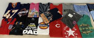 古着 まとめ売り プリント 半袖Tシャツ 16枚 メンズ XXL 2XL 他 Disney Hanes NIKE converse umbro STAR WARS 現状品 訳あり品 E8N