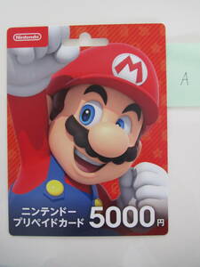 * nintendo Nintendo Nintendo prepaid card 5000 jpy unused 