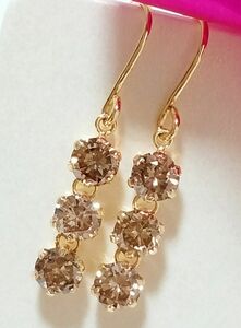 新品Ｋ18イエローゴールド天然ダイヤモンドピアス　計1.00CT 16番