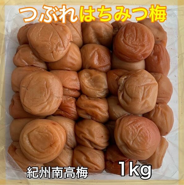 訳あり 大粒 つぶれ はちみつ梅 1kg 塩分約8% 紀州南高梅 紀州産 はちみつ漬け 蜂蜜梅 梅干し