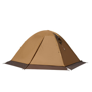 MOBI GARDEN(モビガーデン) テント 3人用 軽量 二重層 設営簡単 自立式 ２ドア 通気性 4シーズン 防風 防雨 防災 キャンプ サンド