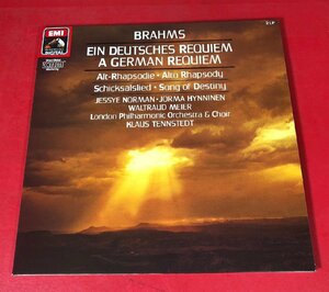 【レコードコレクター放出品】 LP　テンシュテット　ブラームス　ドイツレクイエム　2枚組　独盤　EMI