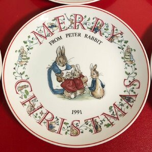 【コレクター放出品】 ウェッジウッド Wedgwood ピーターラビット Peter Rabbit 旧刻印 クリスマスプレート 1987～1992年 6枚セットの画像4