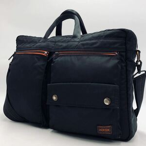 1円~[希少 極美品] PORTER ポーター GIANTS 読売ジャイアンツ 2way メンズ ビジネスバッグ ブリーフケース 斜め掛け 吉田カバン A4+PC可 黒