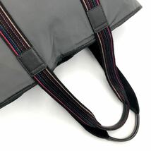 1円~極美品 Paul Smith ポールスミス マルチストライプ メンズ ビジネス トートバッグ ブリーフケース 肩掛け A4+PC可 レザー 通勤 グレー_画像8