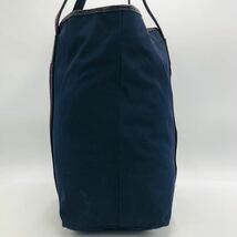 1円~[希少 タテ型]極美品 Paul Smith ポールスミス メンズ ビジネス トートバッグ ブリーフケース 肩掛け マルチストライプ A4+PC収納可 紺_画像4