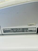 Z485 CASIO レジスター TE-300 電子レジスター カシオ ホワイト 簡易動作確認済み　現状品_画像4