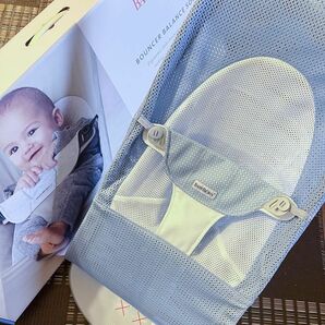 ベビービョルン バウンサー バランスソフト Air スカイブルー 3段階調整 メッシュ 生地 BABYBJORN