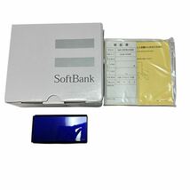 【1円スタート】　未使用 SoftBank 740SC ブルー ガラケー 携帯電話 折りたたみ携帯 3G プリペイド 青 652T_画像1