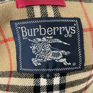 E053-M22-58 Burberrys バーバリー ビバチェック 赤 レッド コート サイズ9 着丈約102cm 肩幅約42cm 袖丈約 57cmの画像8