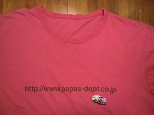 パパス ★　papas ★ Tシャツ　★　ダメージ加工