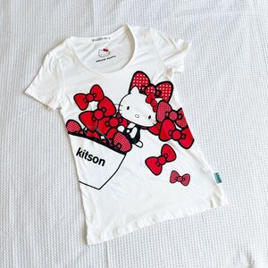 UNIQLO×Kitson× SanrioサンリオHELLO KITTYハローキティUTキティちゃん半袖Tシャツ キットソン ユニクロ カットソートップスSサイズ赤白