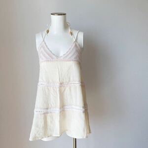 pretty Pinky Girls pinky girls camisole tops M size tunic white ivory pink cloche braided blouse 