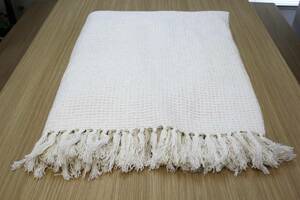 [mote Leroux m exhibition goods ]Francfranc franc franc bedcover 200×250 white waffle bed linen blanket rug 