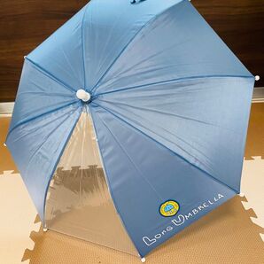 【新品未使用】キッズ用 傘 シンプルな柄 ブルー 40cm