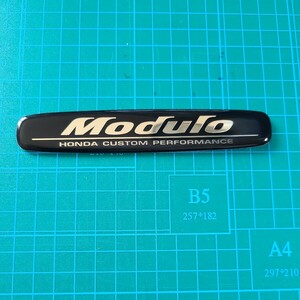 ホンダ モデューロ Modulo ロゴ ステッカー エンブレム (ブラック) 1枚 未使用・長期保管品 ／ Honda Custom Performance