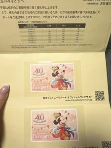 東京ディズニーリゾート株主用パスポート　2枚セット
