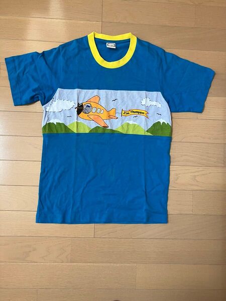 ジムトンプソン 鮮やかなブルーの半袖Tシャツ キッズLサイズ ぞう 象