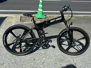 [Swift Horse 2] тестирование продукта складывание электроэнергии Assive Bicycle Mountain Bike 26 -дюймового матового черного