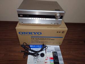 ONKYO AVアンプ TX-SA606X 外箱・リモコン・コード類・取扱説明書すべて付属★中古品★作動確認済