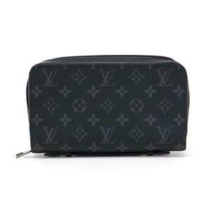 ルイヴィトン LOUIS VUITTON ジッピーXL モノグラム エクリプス PVC レザー M61698 長財布 ラウンドファスナー ブラック 中古