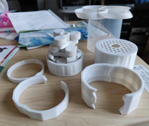 3Dプリント PLA材 トロイダル ランチャー 竹コプター 完成品 おもちゃ