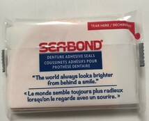 ★送料無料★SEA-BOND シーボンド 上歯用 入歯用シート 30枚入り　入歯安定剤 未開封_画像3