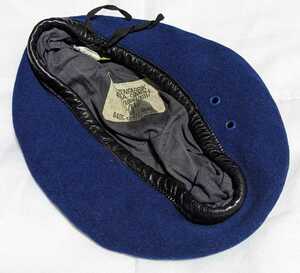 ドイツ連邦軍 ドイツ軍 ベレー帽 58cm 1981年製 ベレー 青色 衛生兵 実物放出品 BW