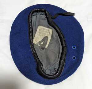 ドイツ連邦軍 ドイツ軍 ベレー帽 58cm 1989年製 ベレー 青色 衛生兵 実物放出品 BW