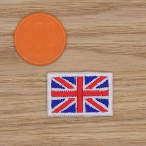 【Ｓサイズ】アイロンワッペン NO.53 国旗 イギリス 英国 英国旗 ユニオンジャック アップリケ 【郵便定形】