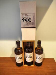 【新品】【3本セット】NIKKA（ニッカ）宮城峡 NV シングルモルト 45％ 700ml 一本ギフト用箱付き