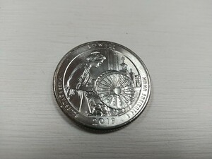 アメリカ記念硬貨　新品　未流通　マサチューセッツ州　2019年発行　Quarterアメリカ国立公園記念硬貨　